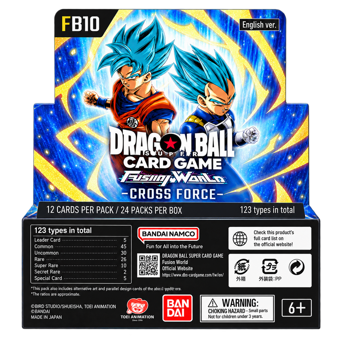 Dragon Ball Super Card Game Fusion World – FB10 Cross Force Booster Display | Englisch